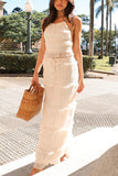 Niulatu And Summer 2025 New Sleeveless Sleeveless Loose Waist Two Sets INS Vacation Loose Skirt Suit Women SPCP