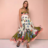 Niulatu Sexy Women's Cotton Slings Graffiti Print Sleeveless Dress SPCP
