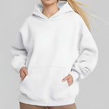 2025 Spring Coat Tunic Temperament Commuting Loose Solid Hooded Pocket Fashion Hooded Hoodie Woman HZ0108