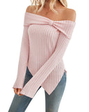 Autumn And Winter 2025 New Lady Fashion Shoulder Repair Fork T-Shirt HZ0108