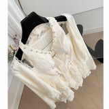 Sexy A line Halter Neckline White Lace Summer Dress Holiday Party Outfits For Women HZ1214
