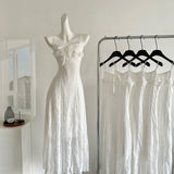 Cute A Line Spaghetti Straps Ivory Lace Summer Dress Holiday Party Outfits For Women HZ1214