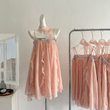 Cute A Line Spaghetti Straps Pink Chiffon Summer Dress Holiday Short Party Outfits For Women HZ1214