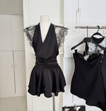 Sexy A Line Halter Neckline Summer Dress Little Black Dress Holiday Party Outfits For Women HZ1214