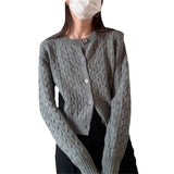 College Style Women's Sweet Mahjong Jersey Sweater Women's Autumn And Winter Small Short High-End Knitted Open Shirt Coat HZ0108