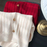 Peach Heart Buckle Soft Knitted Cardigan Women 2025 New Spring And Autumn And Winter Loose Outer Sweater Coat Gentle Wind Top HZ0108