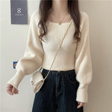 French Minority Collar Hooded Sweater Women 2025 Autumn And Winter Gentle Inside Lazi Design Knitted Bottom Shirt Women HZ0108