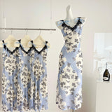 Sexy Sheath Straps Floral Summer Dress Holiday Party Birthday Outfits For Women HZ1214