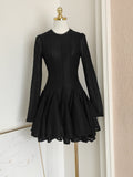Niulatu A line Scoop Neckline Black Holiday Dress Travel Vacation Dresses Short Birthday Dress SD1255