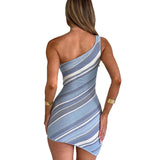 Niulatu 2025 New Slant Shoulder Stuppression Dress INS Party Vacation Dress SPCP