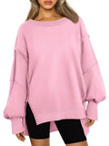 Mid-Winter 2025 New Products Loose Splicing Round Collar Open Fork Jacket Lady Top HZ0108