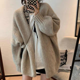 Round Collar 2025 New Soft-Mascued Knitting Coat On The Head Of The Lazy Wind Korean Version Of The Loose Sweater Coat Women's Large Autumn And Winter HZ0108