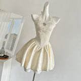 Cute A Line Halter Ivory Lace Summer Dress Holiday Party Outfits For Women HZ1214