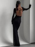 French Elegance Style Dress Female Senior Feeling Nightclub Party Sexy Perspective Hip Dress Dress HZ0108