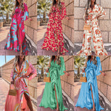 Women's Clothing 2025 Spring New Fashion Printing Loose Ione Temperament Dress HZ0108