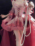 Vintage Ball Gown Spaghetti Straps Ombre Pink 16th Birthday Dress Lolita Dress Birthday Outfits HZ1214