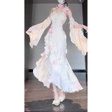 Vintage High Low Spaghetti Straps White 16th Birthday Dress Lolita Dress Sweet Birthday Outfits HZ1214