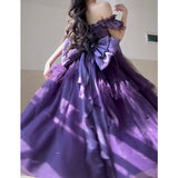 Vintage A line Spaghetti Straps Grape 16th Birthday Dress Lolita Dress Birthday Outfits HZ1214