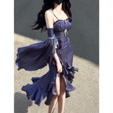 Vintage High Low Spaghetti Straps Grape 16th Birthday Dress Lolita Dress Birthday Outfits HZ1214