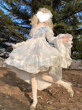 Vintage Ball Gown Square Neck White High Low Short Summer 18th Birthday Dress Lolita Dress Birthday Outfits HZ1214