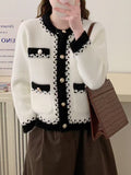 Small Fragrant Wind Hit The Imitation Of The Water Marinade Velvet Cardigan Jacket Woman 2025 Spring And Autumn New High-End Famous Woman Outside The Top HZ0108
