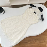 Cute Sheath Halter Neckline Short Lace Summer Dress Holiday Party Outfits For Women HZ1214