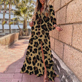 Women's Clothing 2025 Spring New Fashion Printing Loose Ione Temperament Dress HZ0108