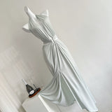 Sexy A line Halter Light Green Backless Summer Dress Holiday Party Dress Birthday Outfits For Teens HZ1214