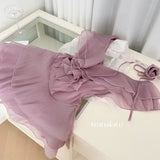 Cute A Line V Neckline Layers Summer Dress Holiday Party Outfits For Girls HZ1214