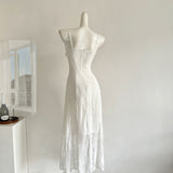 Cute A Line Spaghetti Straps Ivory Lace Summer Dress Holiday Party Outfits For Women HZ1214