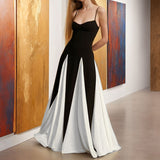 2025 Autumn Dress New Women's Temperament Elegant Fashion Pure Color High-Rise Sling Dress HZ0108