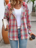 2025 Autumn And Winter New Lady Fashion Casual Hooded Stender Shirt HZ0108