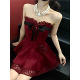 Niulatu A line Sweetheart Red Lace Homecoming Dresses Birthday Dress Birthday Outfits SD1185