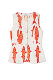 Niulatu Spring And Summer New Vest Trousers Printing Set INS Vacation Loose Tight Waist Two Sets SPCP