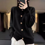 Knitted Cardigan Women's Autumn Dress 2025 New Loose Korean Version Of The Women's Sweater Jacket Short Languid Hoodie HZ0108