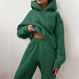 2025 Women's Clothing Pure Color Casual Fashion Sports Pants Two-Piece Set Of Women's Clothing Winter HZ0108