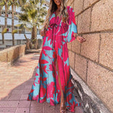 Women's Clothing 2025 Spring New Fashion Printing Loose Ione Temperament Dress HZ0108