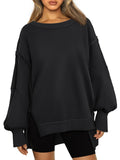 Mid-Winter 2025 New Products Loose Splicing Round Collar Open Fork Jacket Lady Top HZ0108