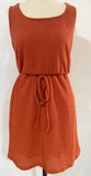 2025 Summer New Side Collar Rope Sleeveless Vest Dress With Inner Lining HZ0108