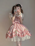 Sweet Ball Gown Lolita Outfits Short Sleeves Pink 18th Birthday Dress Lolita Summer Dress Birthday Outfits HZ1214
