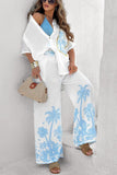 Niulatu New Summer Casual Cotton Short-Sleeved Collar Shirt + Trousers Casual Suit Woman SPCP