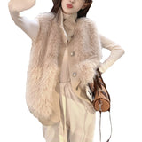 Sweater Vest Women 2025 New Autumn And Winter Dress Wearing Temperament Cardigan Shoulder Coat Soft ãý™“ˮõõÈÞ Horse Clip HZ0108
