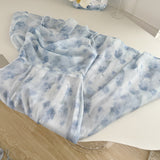 Sexy Mermaid Spaghetti Straps Blue Floral Midi Summer Dress Holiday Party Birthday Outfits For Womens HZ1214