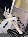Vintage Ball Gown Off The Shoulder Short Sleeves 16th Tulle Birthday Dress Lolita Dress Birthday Outfits HZ1214