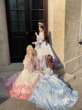 Vintage Ball Gown Off The Shoulder Short Sleeves Spring 16th Birthday Dress Lolita Summer Dress 18th Birthday Outfits HZ1214
