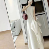 Knitted Sleeveless Dress Set Women's Autumn And Winter 2025 New Loose V-Neck Sweater Knitted Two Sets HZ0108