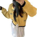 French Small Fragrant Heavy Industry Embroidery Knitting Short Spring New Design Sense Of The Age Of Sweater Women's Tide HZ0108