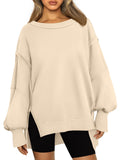 Mid-Winter 2025 New Products Loose Splicing Round Collar Open Fork Jacket Lady Top HZ0108