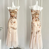 Sweet Mermaid 2 Piece Long Women Summer Holiday Holiday Dresses HZ1214