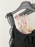Sexy High Low Spaghetti Straps Floral Lace Summer Dress Holiday Party Outfits For Women HZ1214